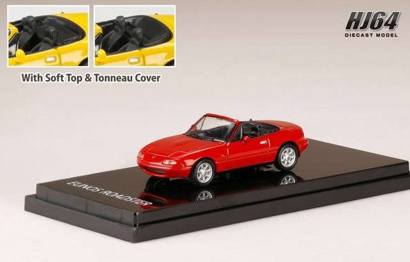 [ Back-order ] Hobby Japan HJ642025AR 1:64 EUNOS ROADSTER (NA6CE) with Tonneau Cover Classic Red