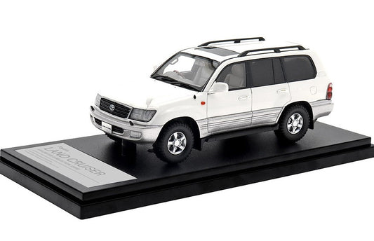 [ Back-order ] Hi-Story HS435WH2 1:43 Toyota LAND CRUISER VX-LIMITED G-SELECTION (2000) White/Light Grayish Beige Metallic Resin