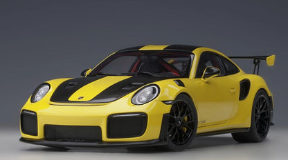 78172 AUTOart 1:18 Porsche 911 991.2 GT2 RS Weissach Package Yellow Carbon Black