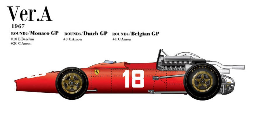 K272 Model Factory Hiro 1:20 Ferrari 312 F1-67 Ver.A Monaco GP/Holland GP/Belgium GP 1967 Fulldetail Kit