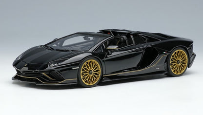 [ Back-order ] Make Up EIDOLON EM637E 1:43 Lamborghini Aventador LP780-4 Ultime Roadster 2021 (Diansus wheel) Black