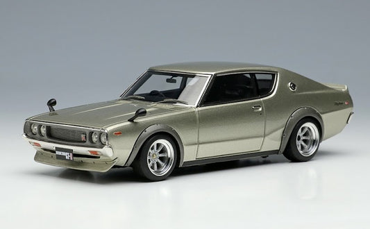 [ Back-order ] Make Up VISION VM274B 1:43 Nissan Skyline 2000 GT-R (KPGC110) 1973 (RS Watanabe 8 spoke wheels) Champagne Silver