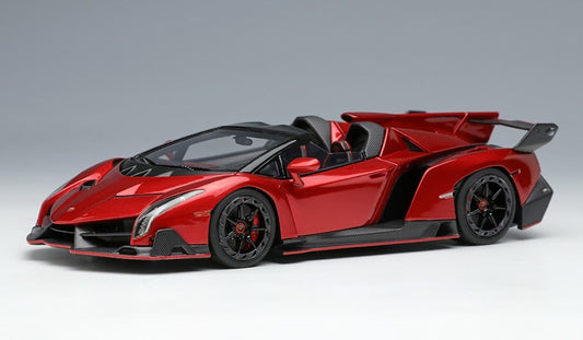 [ Back-order ] Make Up EIDOLON EM451A 1:43 Lamborghini Veneno Roadster 2015 Rosso Veneno (Metallic Red)