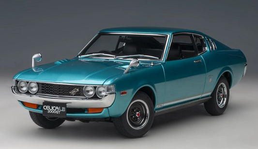 78767 AUTOart 1:18 Toyota Celica Liftback 2000GT (RA25) 1973 Turquoise Blue Metallic