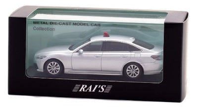 H7432209 RAI'S 1:43 Toyota Crown ARS220 2022 Hyogo Prefectural Police Traffic Department Traffic Mobile Unit Vehicle Unmasked Silver