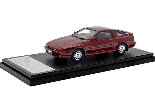 [ Back-order ] Hi-Story HS441RE 1:43 Toyota SUPRA 3.0GT TURBO LIMITED (1987) Red Mica Resin