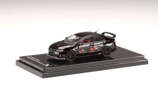 [ Back-order ] Hobby Japan HJ643053BBK 1:64 Mitsubishi LANCER EVOLUTION 10 Ralliart Phantom Black Pearl