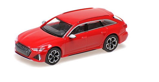 [ Back-order ] MINICHAMPS 870010010 1:87 Audi RS 6 Avant 2019 Red Metallic model car