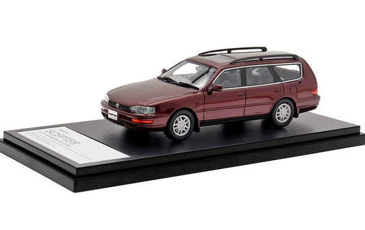 [ Back-order ] Hi-Story HS412RE 1:43 Toyota SCEPTER STATION WAGON 3.0G (1992) Dark Wine Red Mica Resin