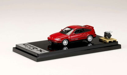 [ Back-order ] Hobby Japan HJ642005R 1:64 Honda CR-X SiR (EF8) 1989 with Engine Display Model Red Pearl