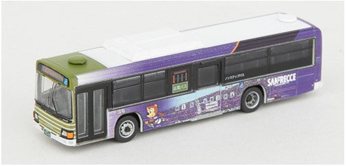 [ Back-order ] TOMYTEC 300816 The Bus Collection / Bus Colle Hiroshima Electric Railway Sanfrecce Hiroshima Wrapping Bus Diorama Supplies