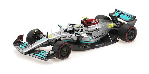 110222144 MINICHAMPS 1:18 Mercedes AMG Petronas F1 Team F1 W13 E Performance Lewis Hamilton Brazilian GP 2022 2nd place