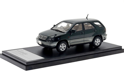 [ Back-order ] Hi-Story HS449GR 1:43 Toyota HARRIER 3.0 FOUR G Package (1997) Green Mica Resin