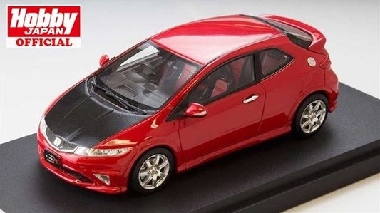 [ Back-order ] MARK43 PM4347CR 1:43 Honda Civic Type R EURO Milano Red / Carbon bonnet (Customized Color Version) 2010