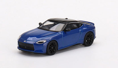 MGT00452-R TSM MINI-GT 1:64 Nissan Fairlady Z Version ST 2023 Ceylan Blue RHD