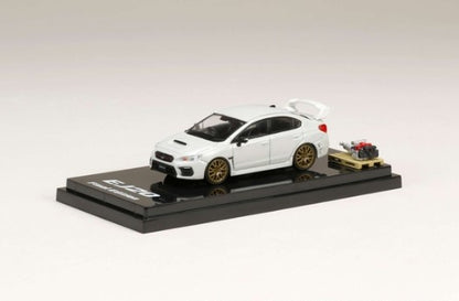 HJ642021FW Hobby JAPAN 1:64 Subaru WRX STI EJ20 FINAL EDITION full package / with engine display model Crystal White Pearl