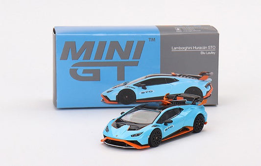 MGT00475-R TSM MINI-GT 1:64 Lamborghini Huracan STO Blu Laufey RHD