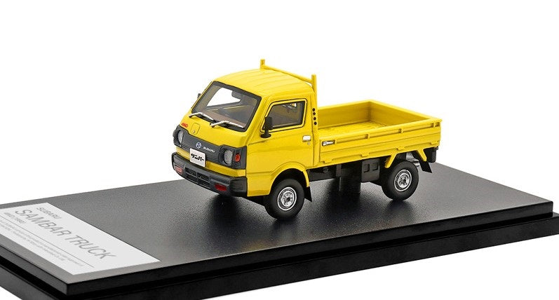 [ Back-order ] Hi-Story HS394YE 1:43 SUBARU SAMBAR TRUCK 4WD (1980) Signal Yellow (Customized Paint) Resin