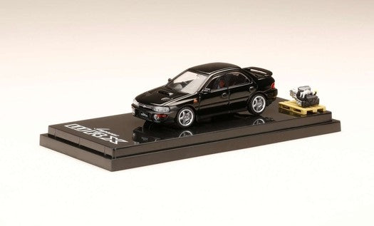 [ Back-order ] Hobby Japan HJ642013ABK 1:64 Subaru IMPREZA WRX (GC8) 1992 with Engine Display Model Black Mica