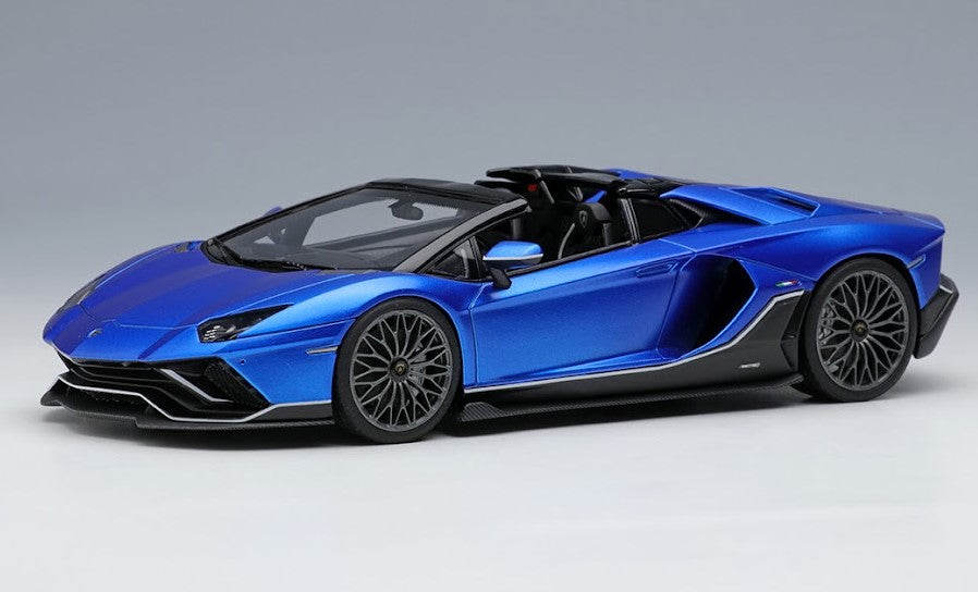 [ Back-order ] Make Up EIDOLON EM637D 1:43 Lamborghini Aventador LP780-4 Ultime Roadster 2021 (Diansus wheel) Blue Egeus