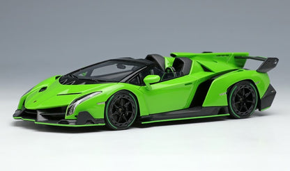 [ Back-order ] Make Up EIDOLON EM451D 1:43 Lamborghini Veneno Roadster 2015 Verdemiura Green