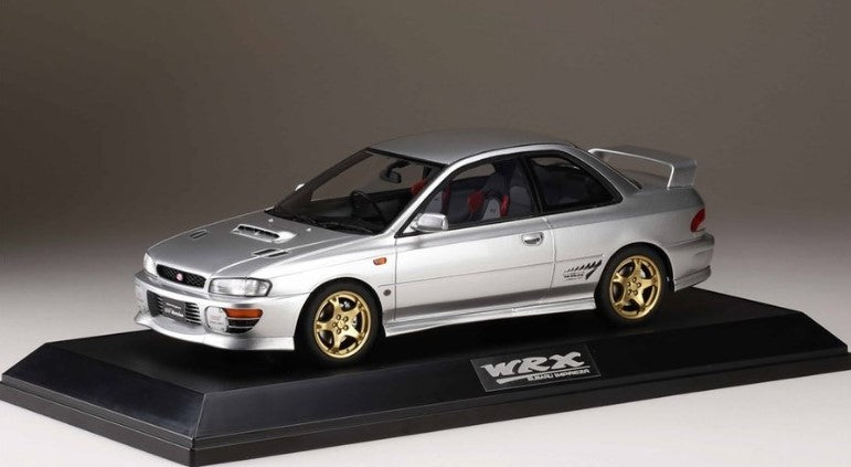 [ Back-order ] Hobby Japan HJ1812ES 1:18 Subaru IMPREZA WRX type R STi Version IV(GC8) 1997 Light Silver Metallic