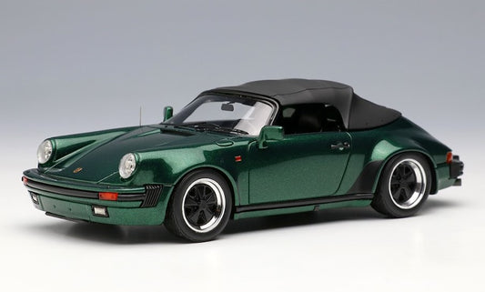 [ Back-order ] Make Up VISION VM138H 1:43 Porsche 911 Carrera 3.2 Speedster Turbo Look 1989 Forest Green Metallic