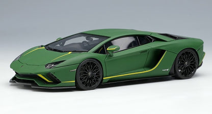 [ Back-order ] Make Up EIDOLON EM597D 1:43 Lamborghini Aventador S Japan Limited Edition 2021 Verde Turbine (Matte Green)