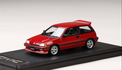 [ Back-order ] MARK43 PM4399CR 1:43 Honda Civic Si (AT) 1984 with MUGEN MR-5 Wheel Red