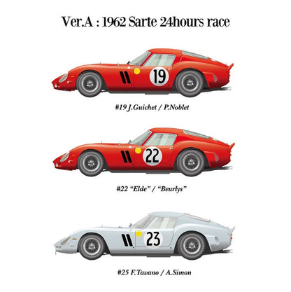 K466 Model Factory HIRO 1:12 250 GTO Sarthe 24h race #19/#22/#23 1962 Ver.A Fulldetail Kit