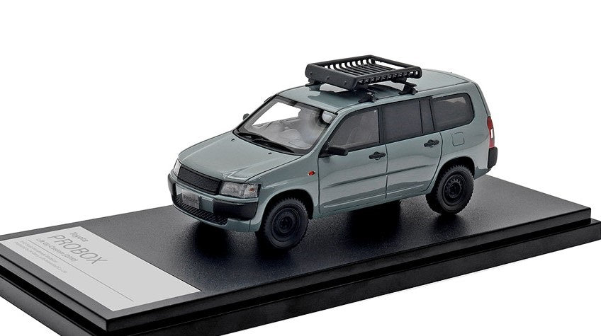 [ Back-order ] Hi-Story HS403GR 1:43 Toyota PROBOX Lift Up Custom (2010) Greenish Gray Resin