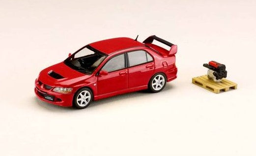 [ Back-order ] Hobby Japan HJ643054R 1:64 Mitsubishi LANCER GSR EVOLUTION 8 with Engine Display Model Red Solid