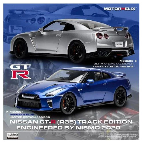 M83505 MOTORHELIX 1:18 Nissan GT-R (R35) Track Edition Engineered By NISMO 2020 Ultimate Metal Silver