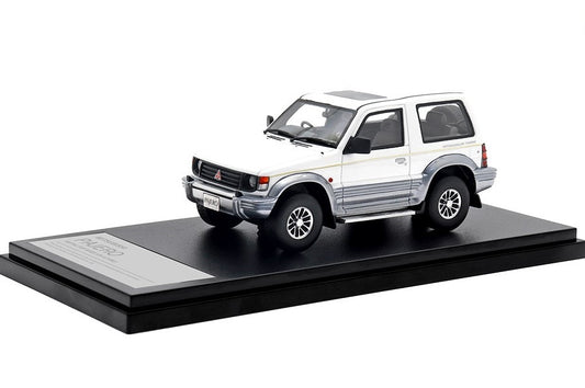 [ Back-order ] Hi-Story HS446WH 1:43 MITSUBISHI PAJERO METALTOP WIDE XR-II (1991) Sophia White/Saima Gray Resin