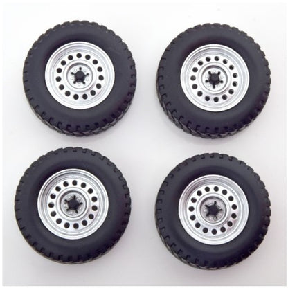 KKDCACC013 KK scale 1:18 Volkswagen VW T3 Syncro Tire Set with spoke rims silver