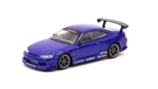 T64G-023-BL TARMAC WORKS 1:64 Nissan VERTEX Silvia S15 Blue Metallic