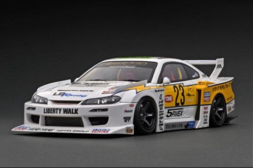 IG2919 ignition model 1:18 LB-Super Silhouette S15 Silvia White / Yellow Resin