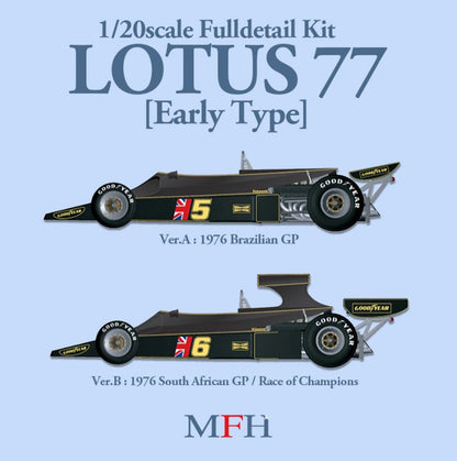 K252 Model Factory Hiro 1:20 Lotus 77 Ver.B South Africa GP Champion 1976 Fulldetail Kit