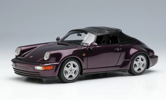 [ Back-order ] Make Up VISION VM166E 1:43 Porsche 911 (964) Speedster Turbo Look 1993 Amethyst Metallic