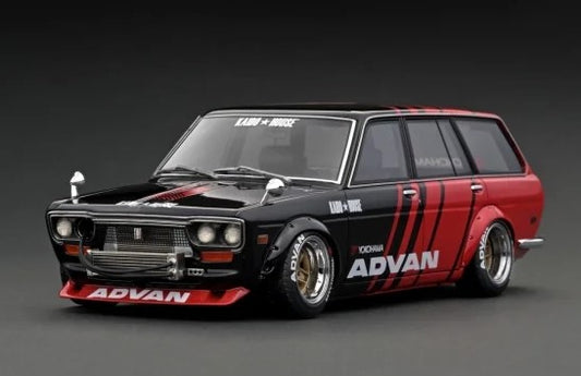 [ Back-order ] ignition model IG3149 1:18 Datsun Bluebird (510) Wagon Black/Red