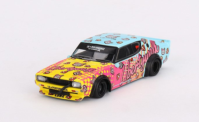 MGT00698-MJ TSM MINI-GT x Mijo 1:64 Nissan Skyline Kenmeri Liberty Walk LBWK KUMA RHD Blister Specification