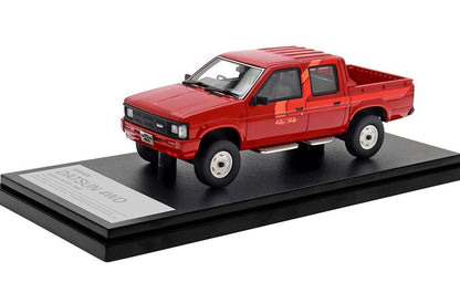 [ Back-order ] Hi-Story HS422RE 1:43 NISSAN DATSUN 4WD Double Cab AD (1985) Red Resin