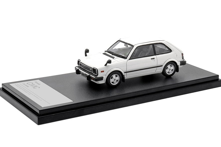 [ Back-order ] Hi-Story HS348WH 1:43 Honda CIVIC CX (1979) White Resin