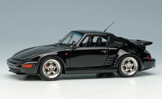 [ Back-order ] Make Up VISION VM161C 1:43 Porsche 911 (964) Turbo S Exclusive Flat Nose 1994 (For Japanese Market) Black