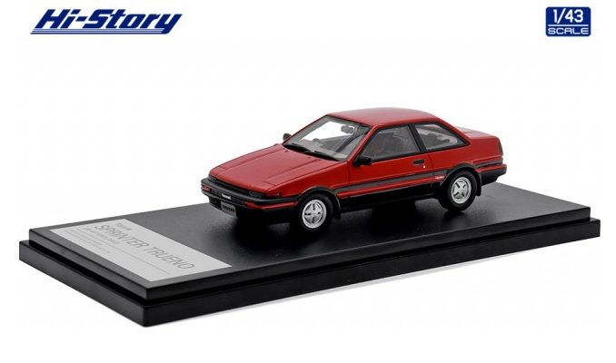 [ Back-order ] Hi-Story HS452RE 1:43 Toyoya SPRINTER TRUENO 2dr GT APEX (1983) High Flash Two Tone Resin