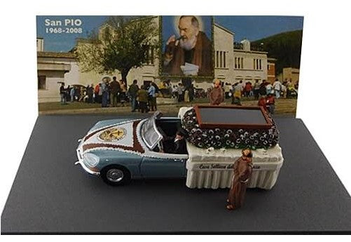 RIO4229/2P RIO 1:43 Citroen DS Special 1968 Metallic Light Blue Padre Pio Funeral
