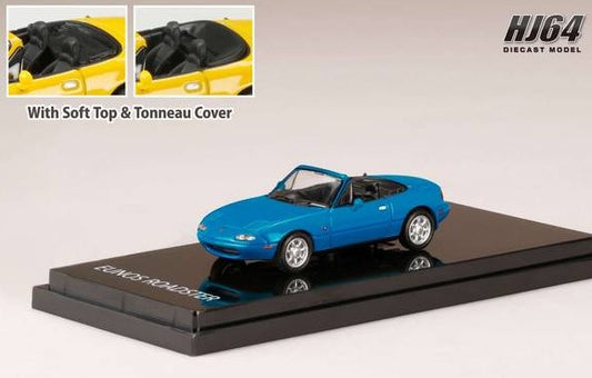 [ Back-order ] Hobby Japan HJ642025ABL 1:64 EUNOS ROADSTER (NA6CE) with Tonneau Cover Mariner Blue