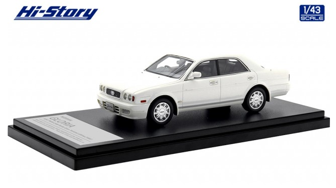 [ Back-order ] Hi-Story HS451WH 1:43 Nissan GLORIA V30 TWIN CAM Turbo Gran Turismo Ultima (1991) Pure White Resin