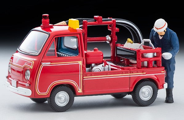 LV-68c TOMYTEC Tomica LV 1:64 Subaru Sambar Pump Fire Truck with Figure