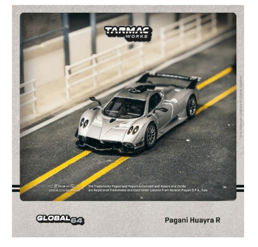 T64G-TL035-SL Tarmac Works 1:64 Pagani Huayra R Satin Silver